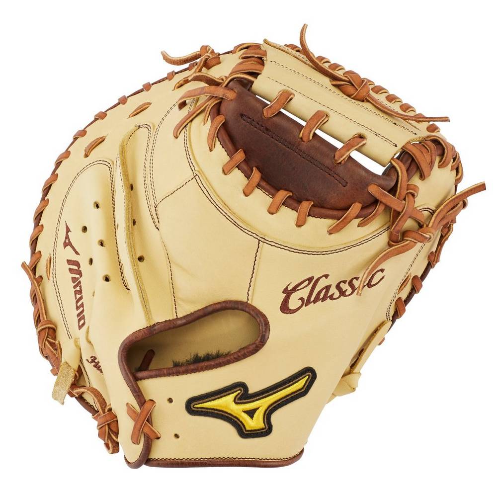 Mizuno Classic Pro Soft 33.5" Férfi Catchers Mitt Khaki LNY307492